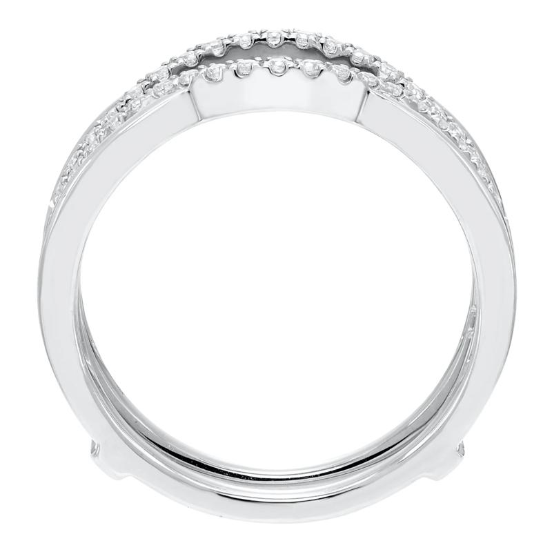 Diamond Contoured Ring Insert in 10K White Gold &#40;1/4 ct. tw.&#41; – Image 2 of 3