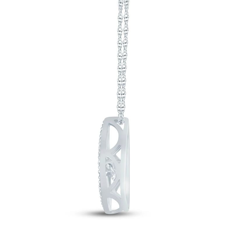 The Beat of Your Heart&amp;#174; 1/5 ct. tw. Diamond Pendant in 10K White Gold – Image 2 of 2