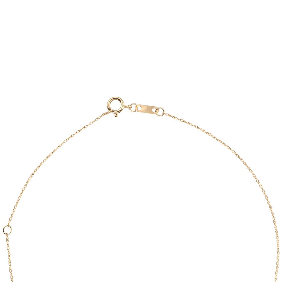 Emerald &amp; Diamond Accent Bar Drop Pendant Necklace in 10K Yellow Gold – Image 4 of 4