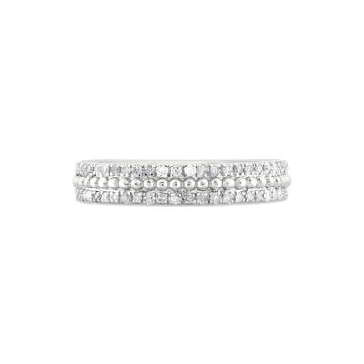 Diamond Double Row Anniversary Band in Sterling Silver (1/4 ct. tw.)
