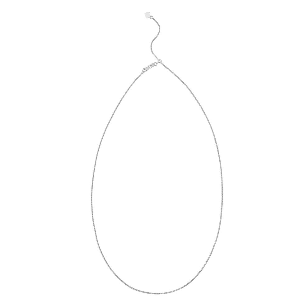 Solid Popcorn Chain in 14K White Gold, 1mm, 22" – Image 3 of 3