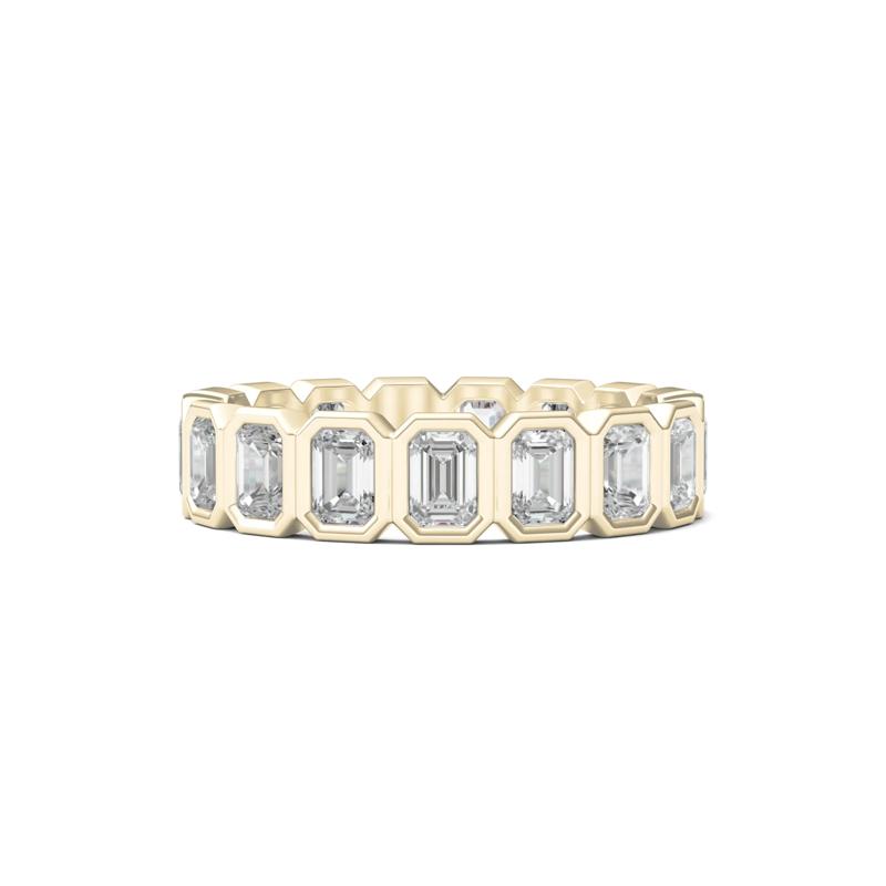 Emerald-Cut Diamond Bezel-Set Eternity Band in 14K Yellow Gold &#40;2 1/2 ct. tw.&#41; – Image 1 of 3