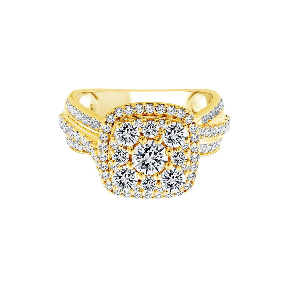 Diamond Composite Engagement Ring in 10K Yellow Gold (2 ct. tw.) – Image 1 of 3