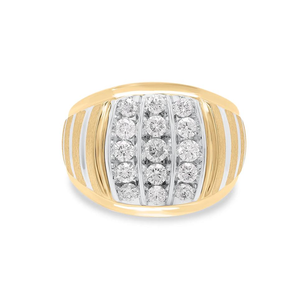 Men's Diamond Ring in 10K Yellow &amp; White Gold (1 ct. tw.) – Image 1 of 4