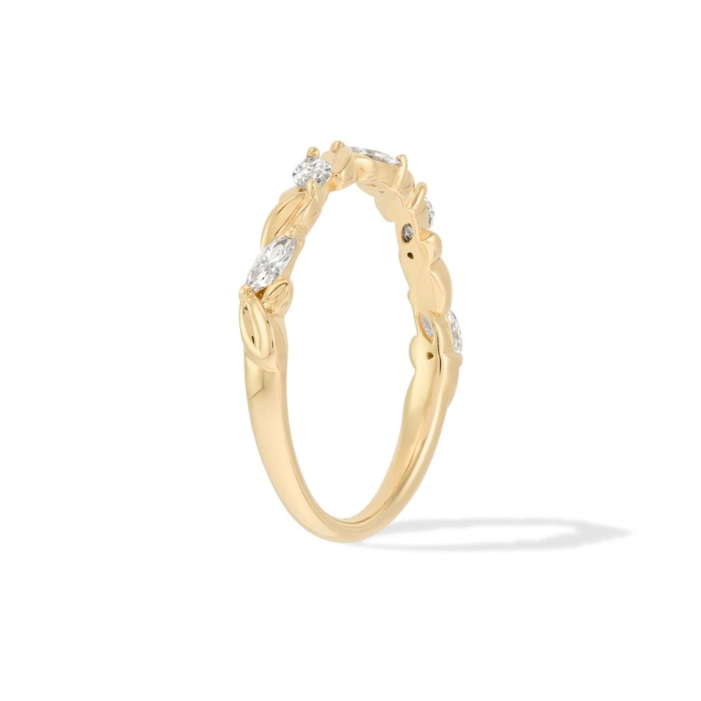 Lab Grown Diamond Marquise Band in 10K Yellow Gold (1/4 ct. tw.) – Image 2 of 4