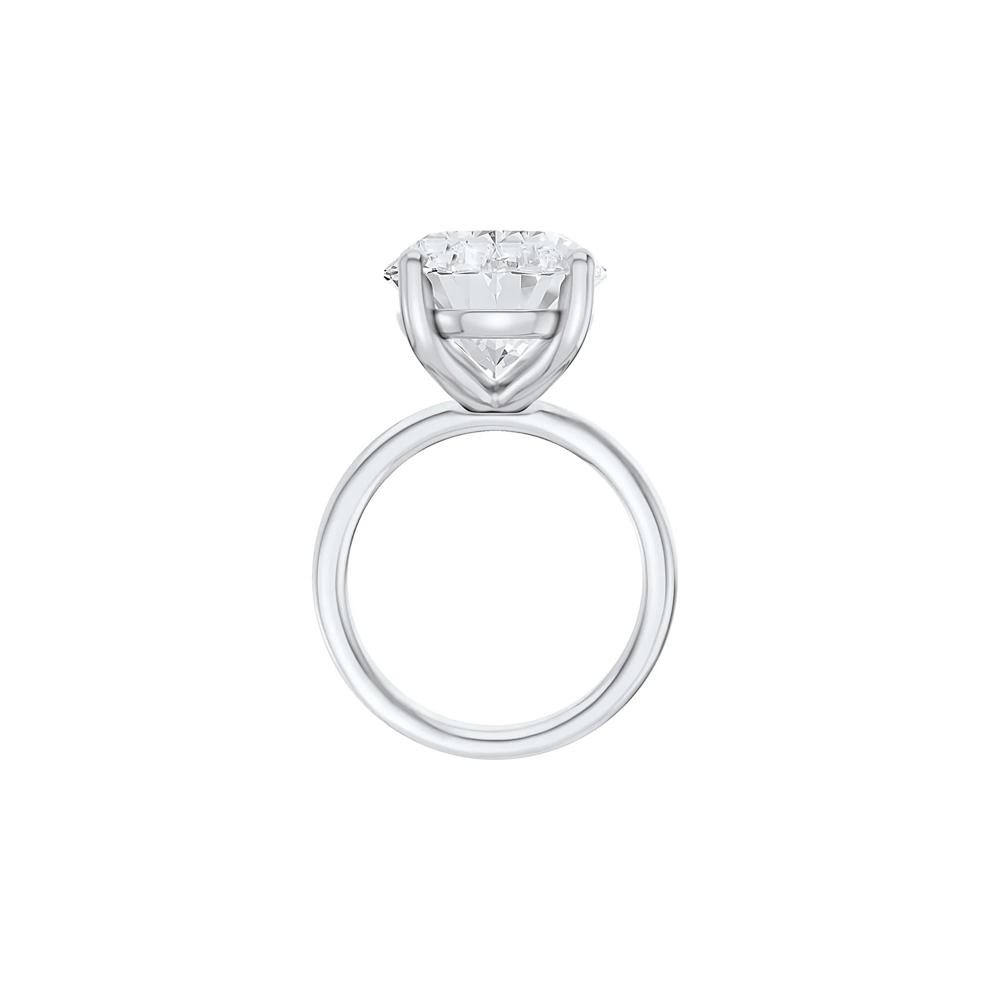 Lab Grown Diamond Oval Solitaire Ring in Platinum (8 ct.) – Image 2 of 4