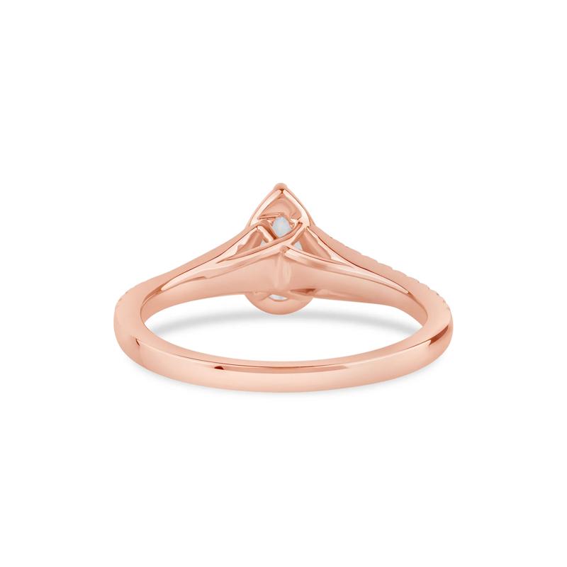 Pear-Shaped Diamond Engagement Ring in 14K Rose Gold &#40;5/8 ct. tw.&#41; – Image 4 of 4