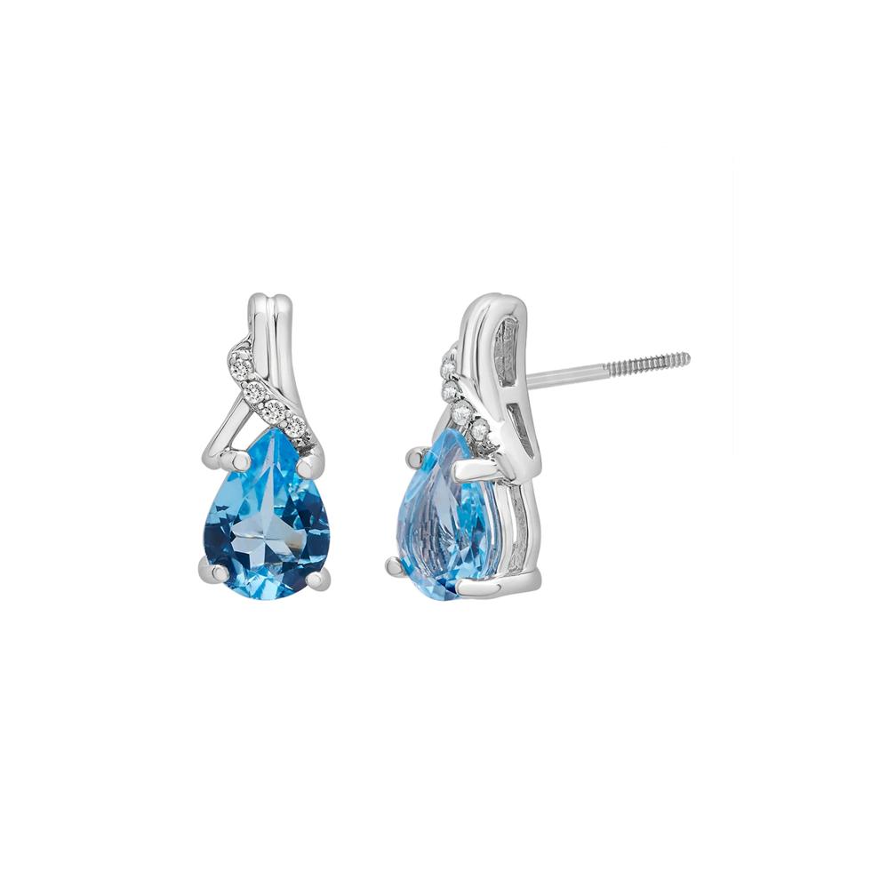 Blue Topaz &amp; Diamond Pendant &amp; Earrings Boxed Set in Sterling Silver – Image 2 of 7