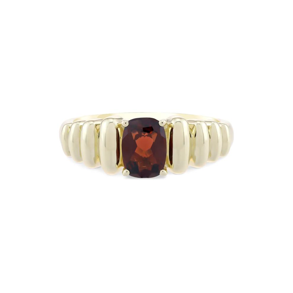 Garnet Elongated Cushion Ring in 10K Yellow Gold – Image 1 of 4