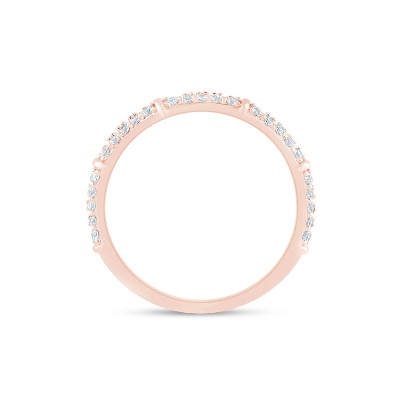 Lab Grown Diamond Round Anniversary Band in 14K Rose Gold &#40;1/3 ct. tw.&#41; – Image 2 of 3