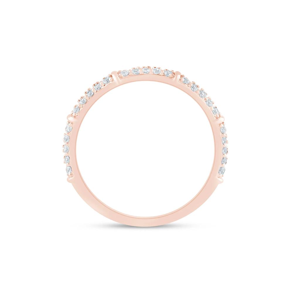 Lab Grown Diamond Round Anniversary Band in 14K Rose Gold (1/3 ct. tw.) – Image 2 of 3