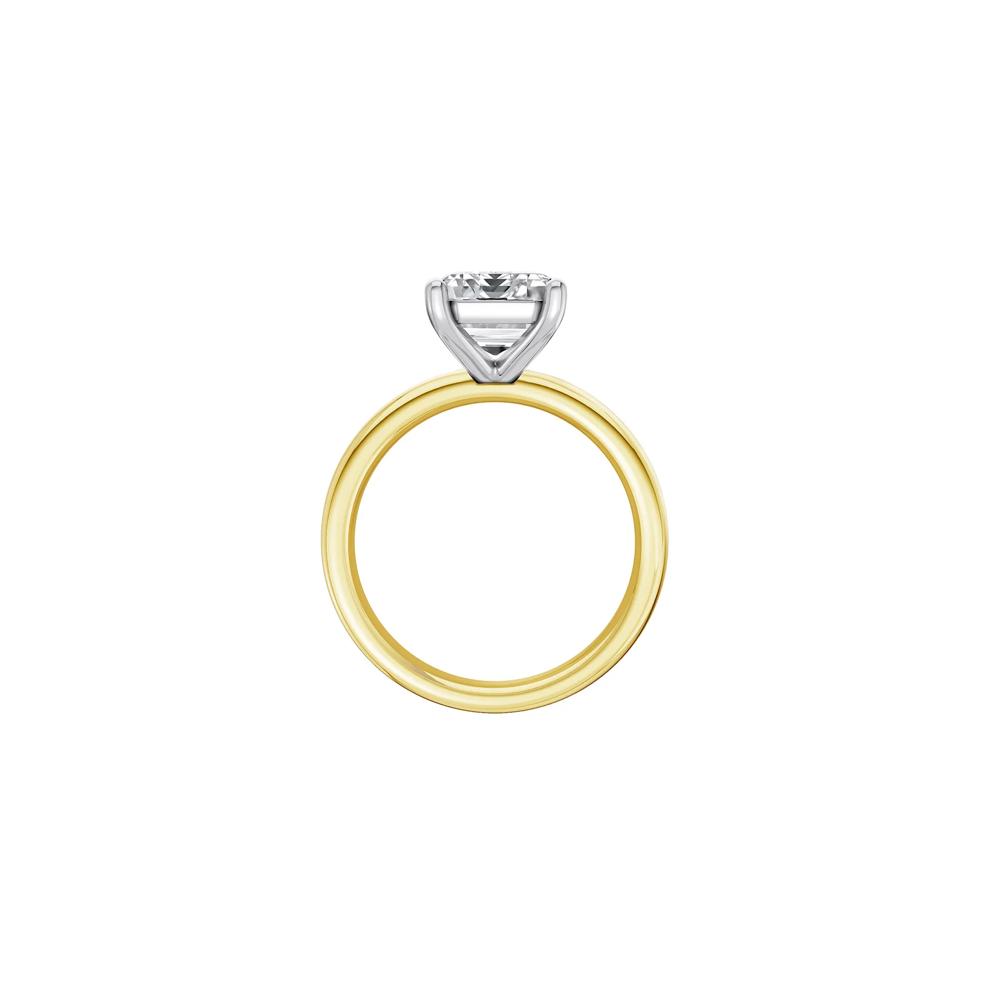 Lab Grown Diamond Emerald-Cut Solitaire Ring in 14K Yellow &amp; White Gold (4 ct.) – Image 2 of 4