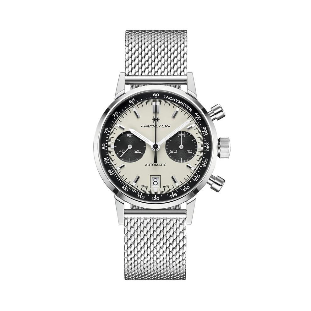 American Classic Intra-Matic Auto Chrono Watch with Stainless Steel Bracelet – Image 1 of 3