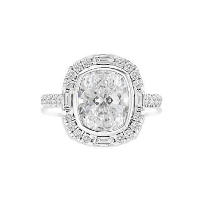 Kinsley Lab Grown Diamond Engagement Ring in 14K White Gold (3 3/4 ct. tw.)