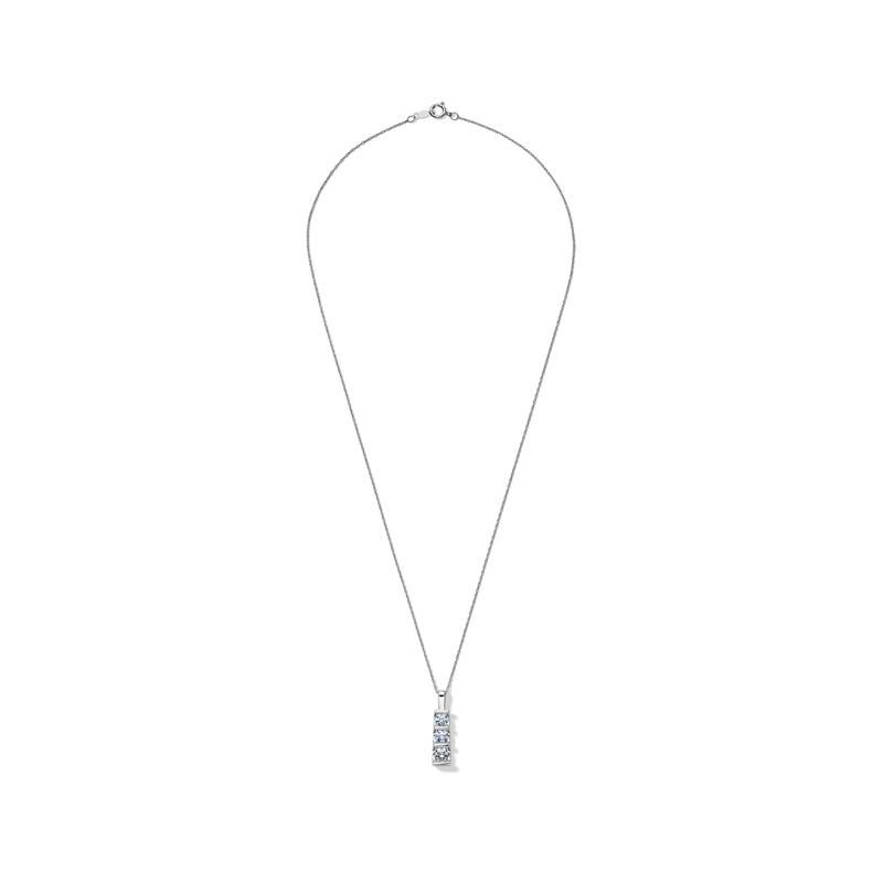 Lab Grown Diamond Three-Stone Pendant in 14K White Gold &#40;1 ct. tw.&#41; – Image 2 of 4