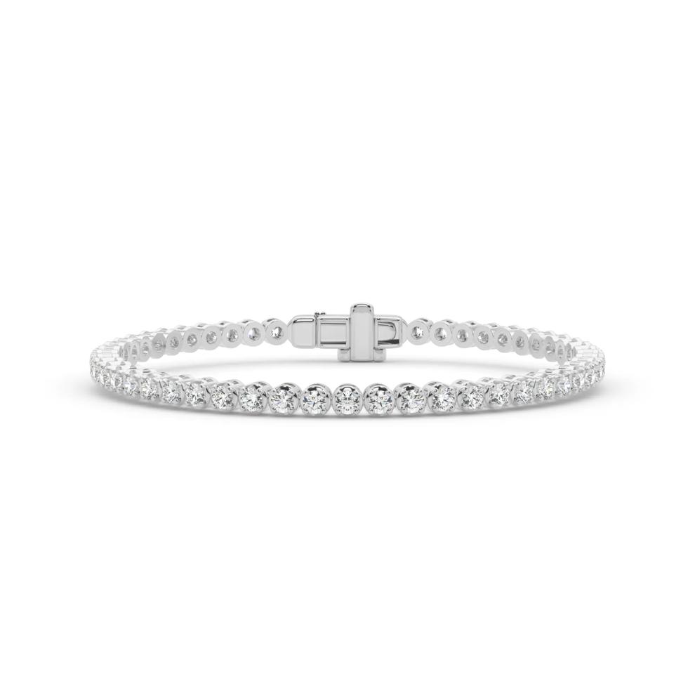 Lab Grown Diamond Tennis Bracelet in 14K White Gold (4 ct. tw.) – Image 1 of 4