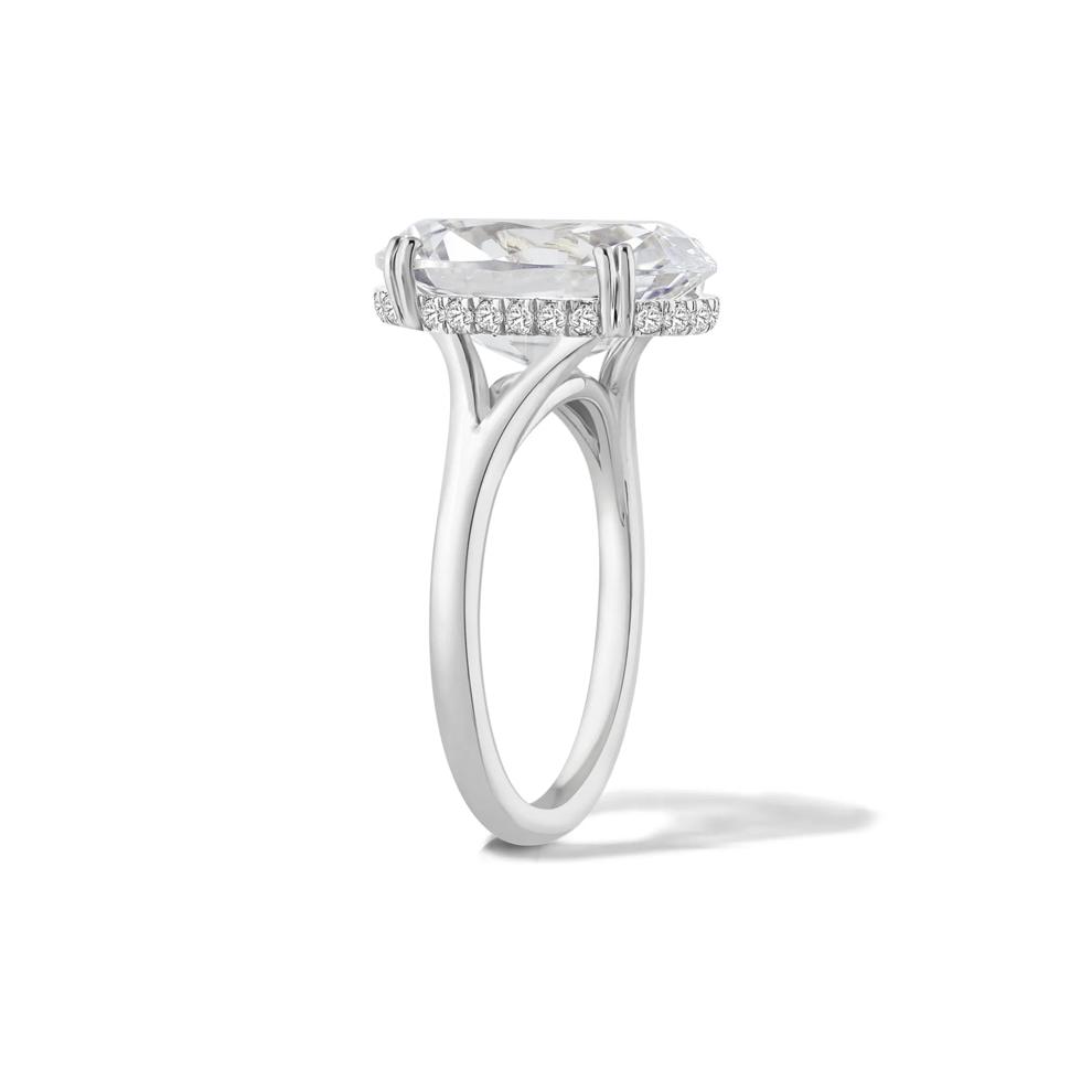 Lab Grown Diamond Oval Engagement Ring in 14K White Gold (7 1/5 ct. tw.) – Image 3 of 4