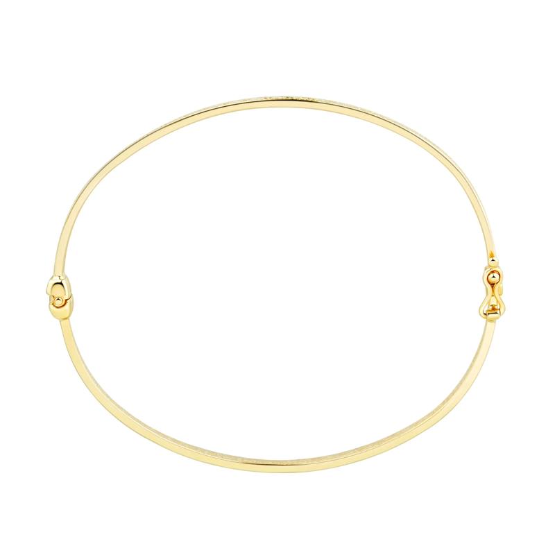 Greek Key Bangle Bracelet in 14K Yellow Gold – Image 2 of 3
