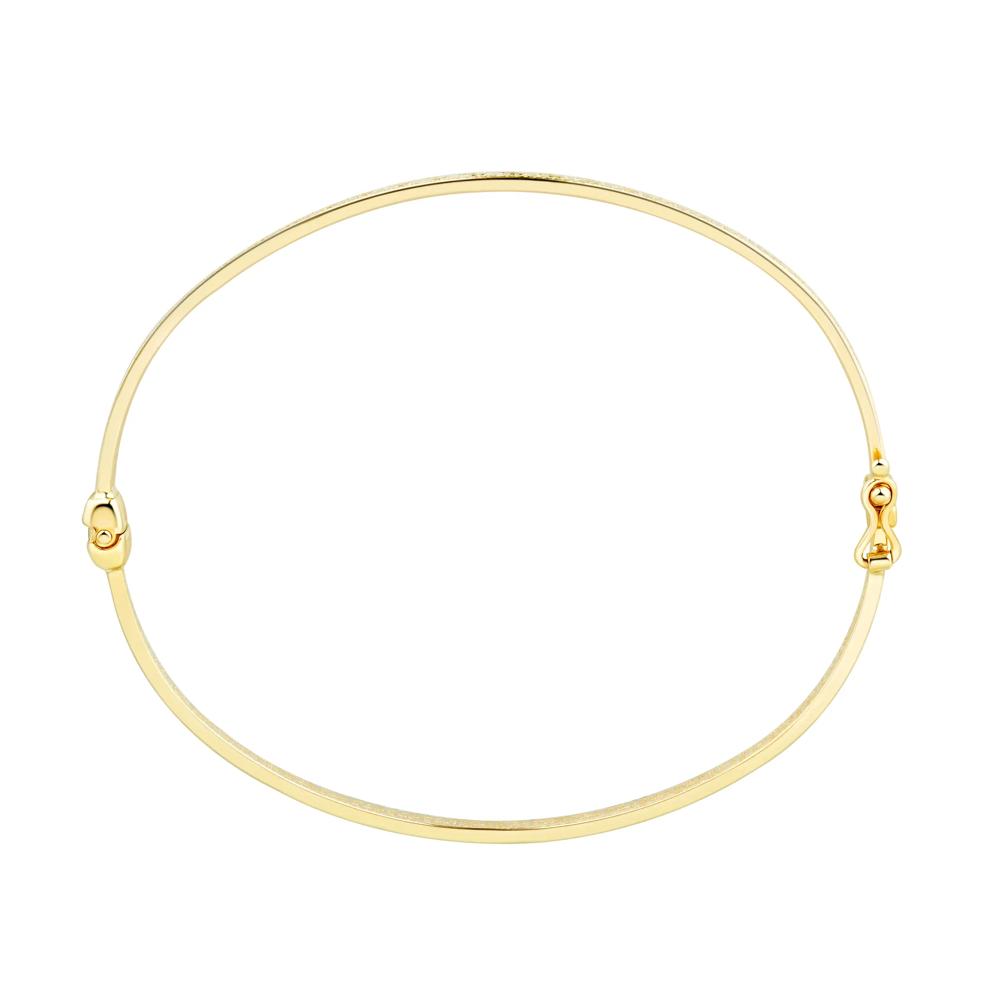Greek Key Bangle Bracelet in 14K Yellow Gold – Image 2 of 3