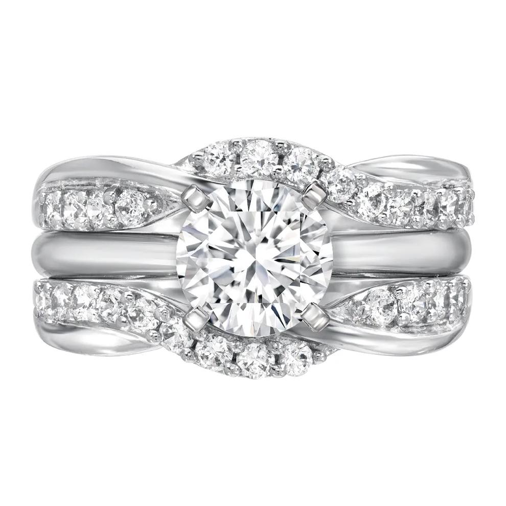 1/2 ct. tw. Diamond Ring Enhancer in 14K White Gold – Image 3 of 5