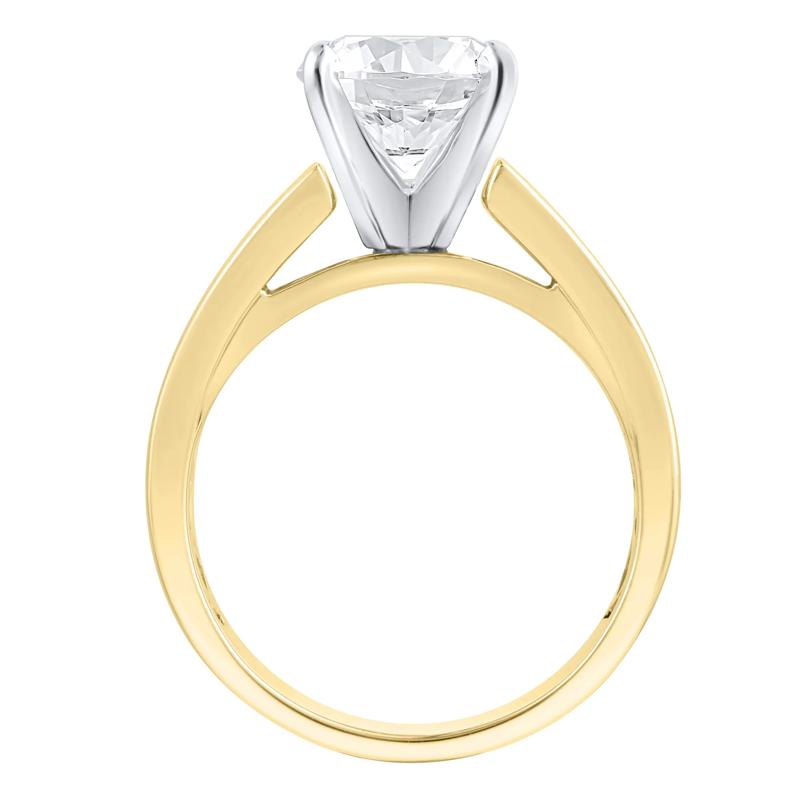 Wide Cathedral Semi-Mount Engagement Ring in 14K Gold, 7.8MM (Setting Only) – Image 3 of 6