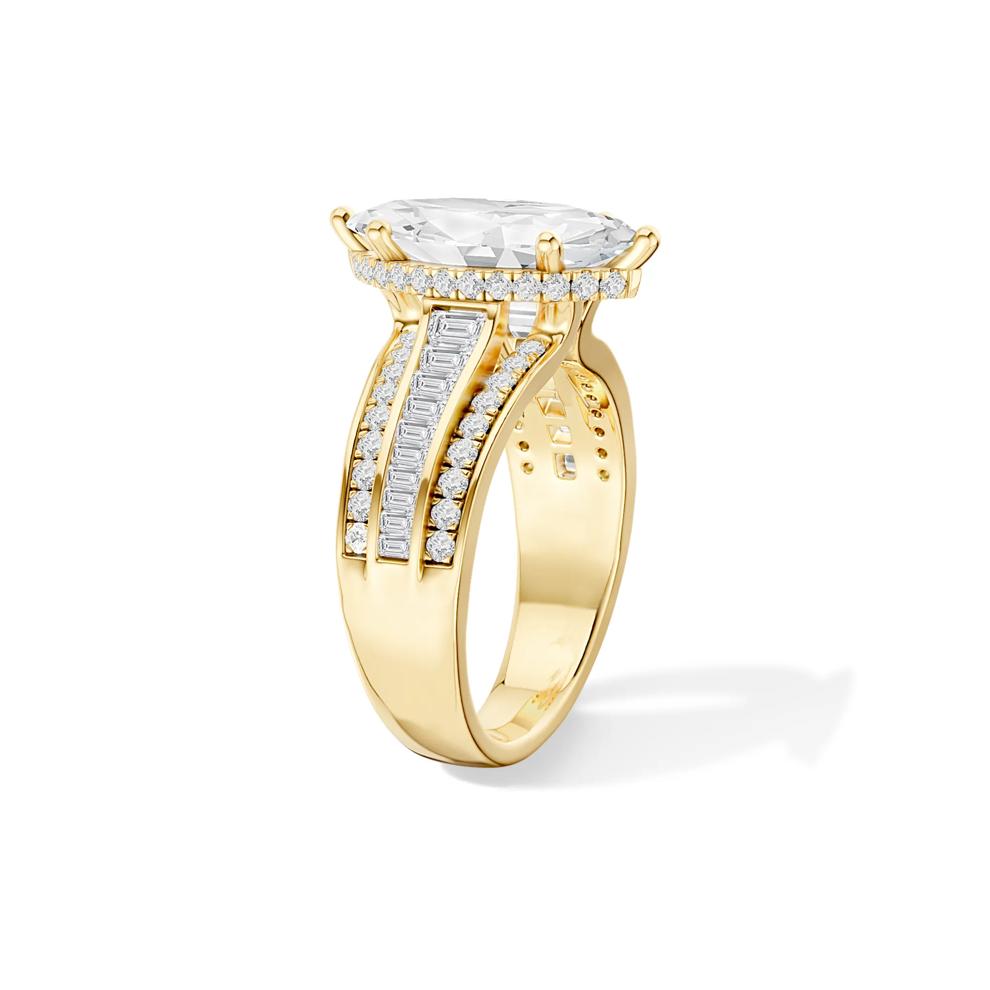 Lab Grown Diamond Marquise Center Engagement Ring in 14K Yellow Gold (3 3/4 ct. tw.) – Image 3 of 4