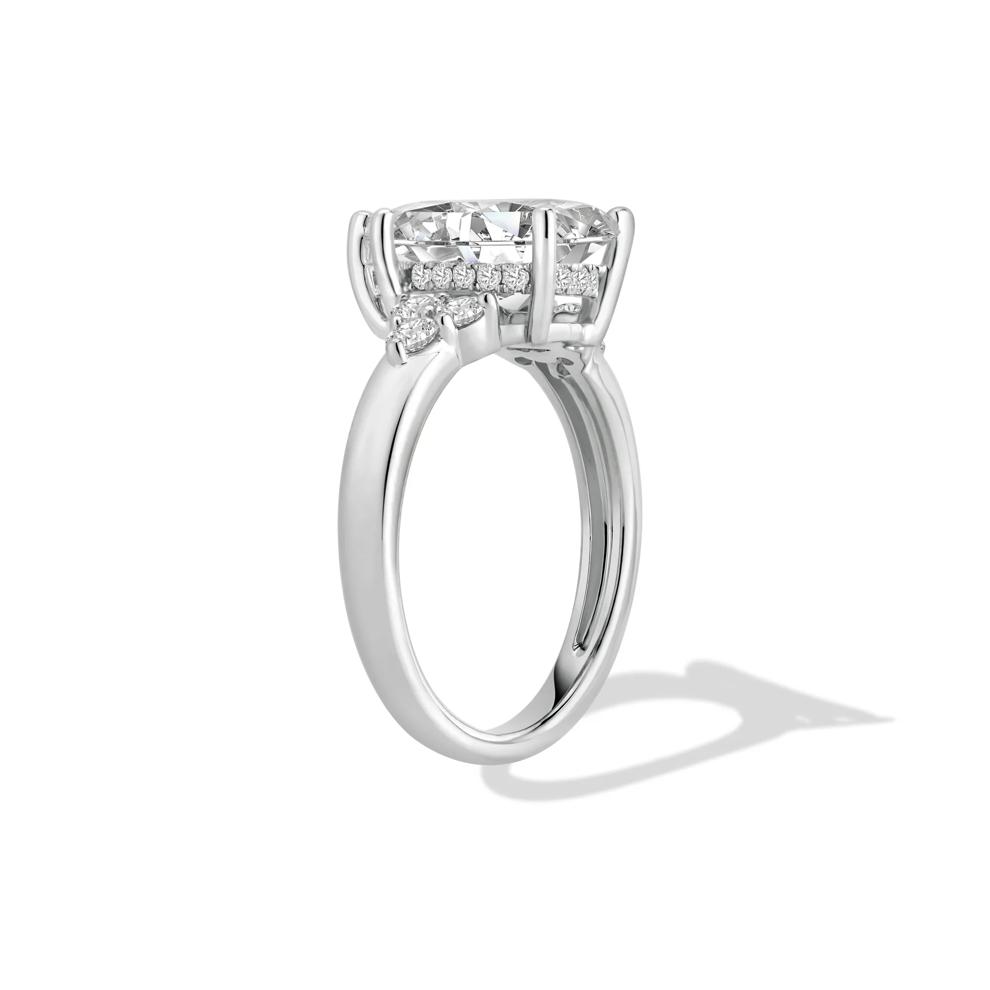 Lab Grown Diamond Pear-Shaped Center Engagement Ring in 14K White Gold (3 3/8 ct. tw.) – Image 3 of 4