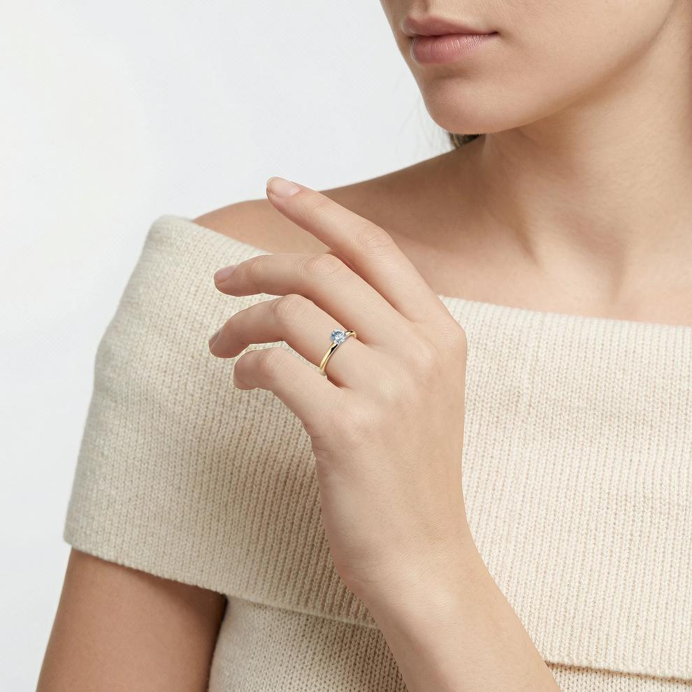 Diamond Round Brilliant Cut Solitaire Engagement Ring in 14K Yellow Gold (3/4 ct.) – Image 6 of 6