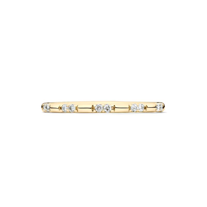 Lab Grown Diamond Stack Band in 10K Yellow Gold &#40;1/10 ct. tw.&#41; – Image 1 of 4