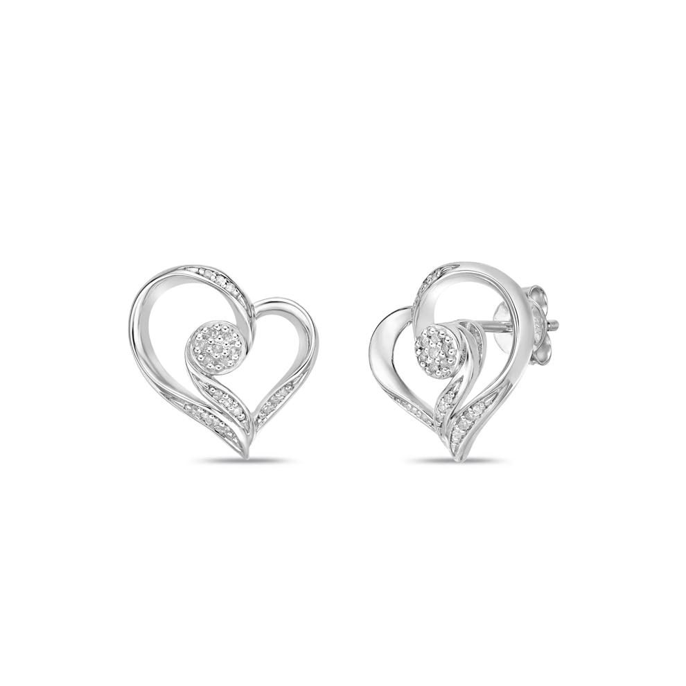 Heart-Shaped Diamond Pendant and Earring Set in Sterling Silver (1/5 ct. tw.) – Image 5 of 5
