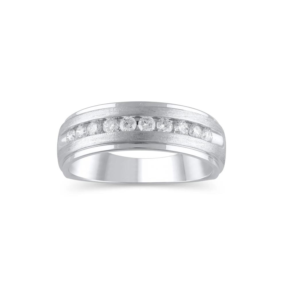 Men's Diamond Band in 14K White Gold (1/2 ct. tw.) – Image 1 of 3