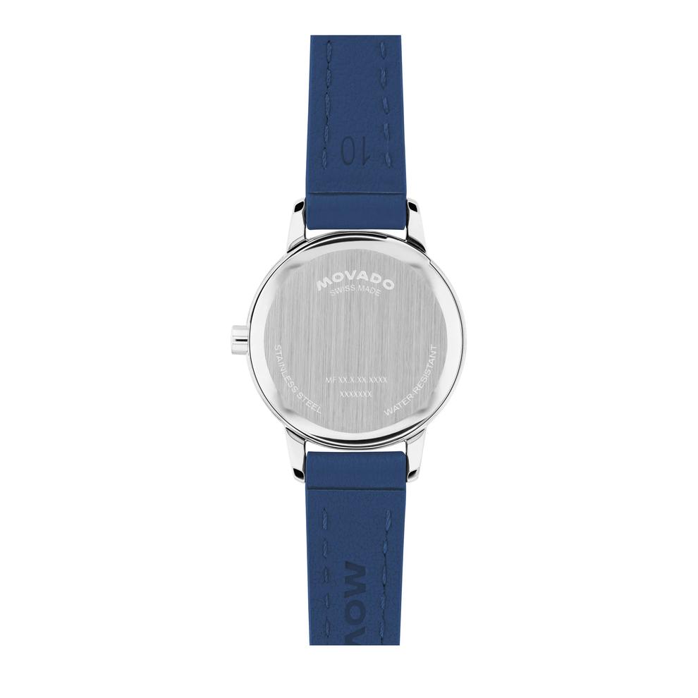 Ladies' Baby Face Watch With Blue Leather Strap in Stainless Steel, 23mm – Image 3 of 3