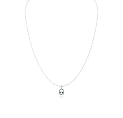 Lab Grown Diamond Radiant Solitaire Pendant in 10K White Gold (2 ct.)