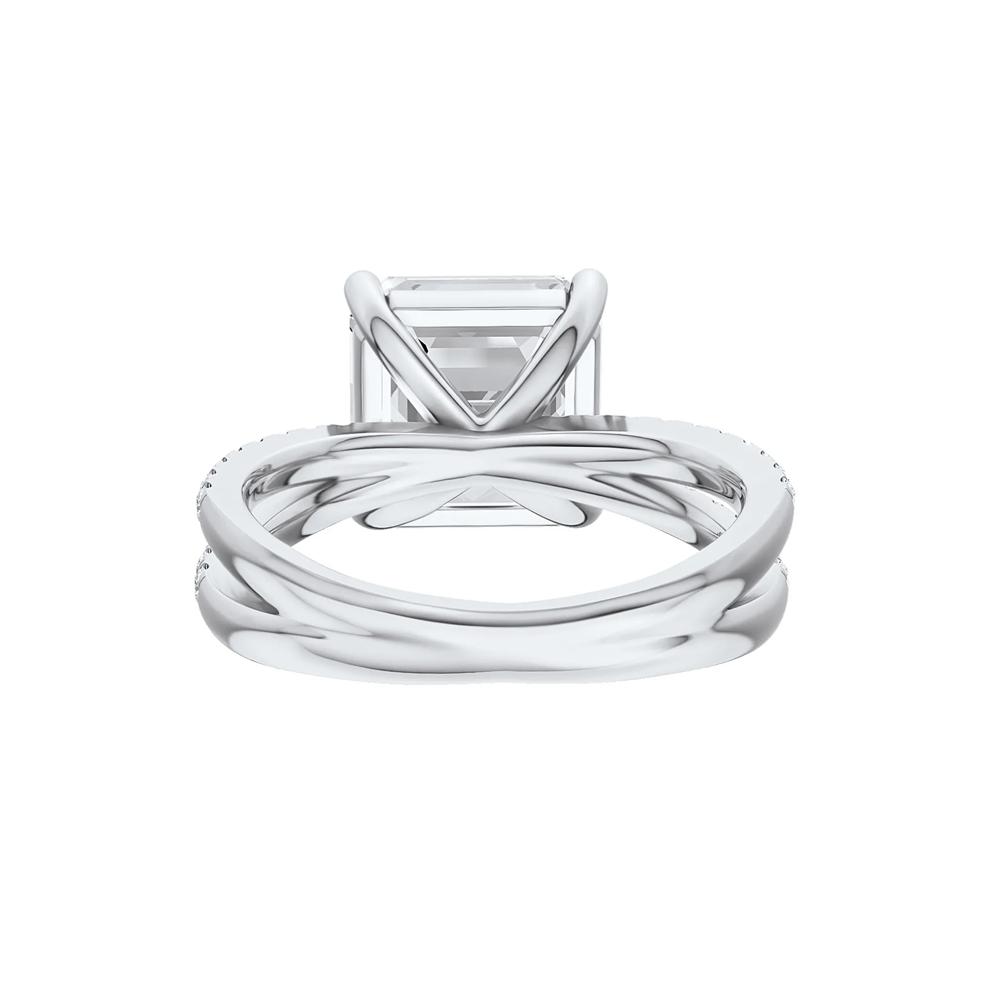 Lainey Lab Grown Diamond Asscher-Cut Engagement Ring in 14K White Gold (5 1/3 ct. tw.) – Image 5 of 5