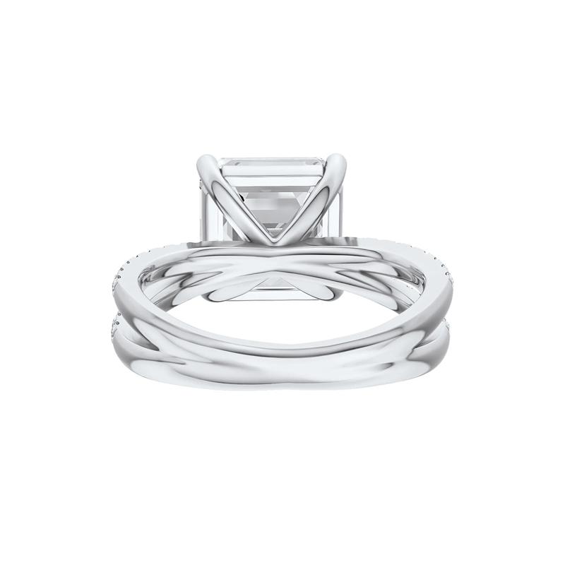 Lainey Lab Grown Diamond Assher-Cut Engagement Ring in 14K White Gold &#40;5 1/3 ct. tw.&#41; – Image 5 of 5