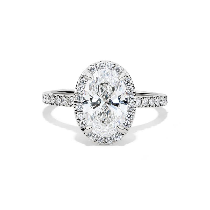 Perry Lab Grown Diamond Oval Engagement Ring in 14K White Gold &#40;2 5/8 ct. tw.&#41; – Image 1 of 6