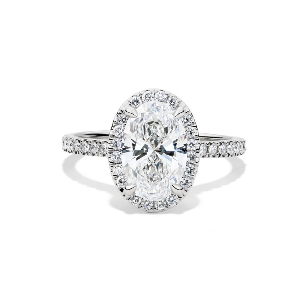 Perry Lab Grown Diamond Oval Engagement Ring in 14K White Gold (2 5/8 ct. tw.) – Image 1 of 5