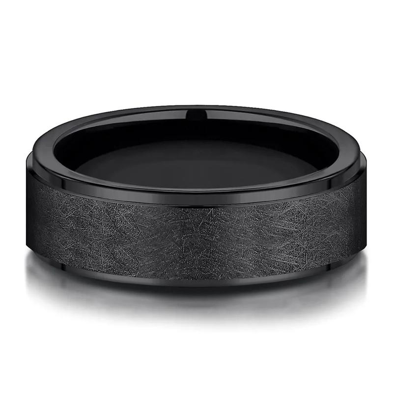 Men&#39;s Band in Black Titanium, 7MM – Image 1 of 3