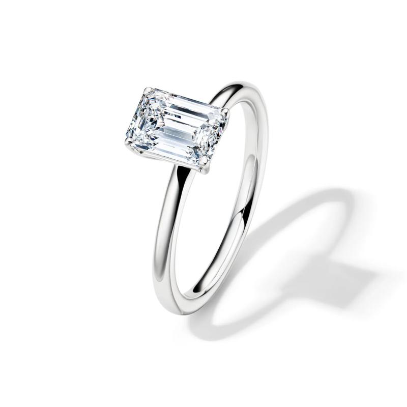 Lab Grown Diamond Emerald-Cut Solitaire Ring in Platinum &#40;1 1/2 ct.&#41; – Image 4 of 4