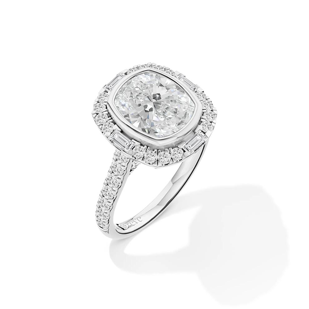 Kinsley Lab Grown Diamond Engagement Ring in 14K White Gold (3 3/4 ct. tw.) – Image 4 of 4