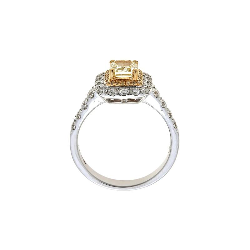 1 3/4 ct. tw. Yellow &amp; White Diamond Ring in 18K White &amp; Yellow Gold – Image 2 of 3