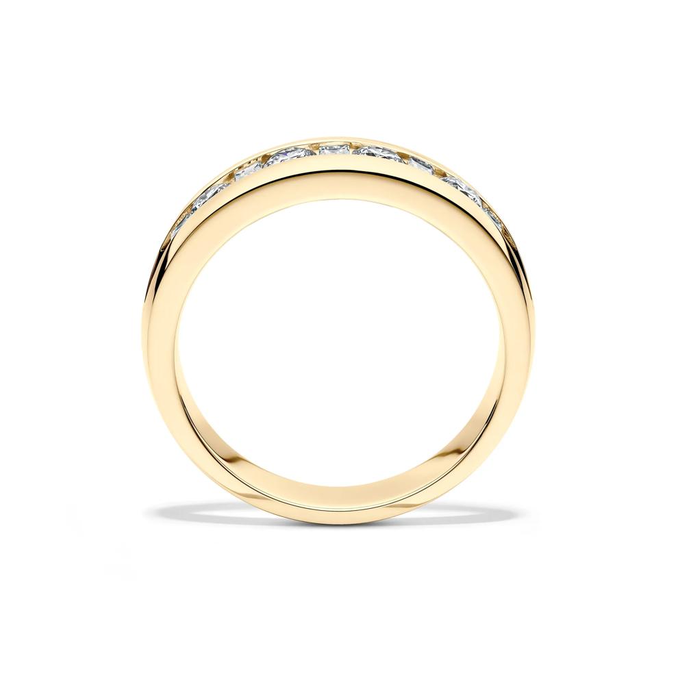 Men's Channel-Set Baguette and Round Diamond Band in 10K Yellow Gold (1 ct. tw.) – Image 2 of 4
