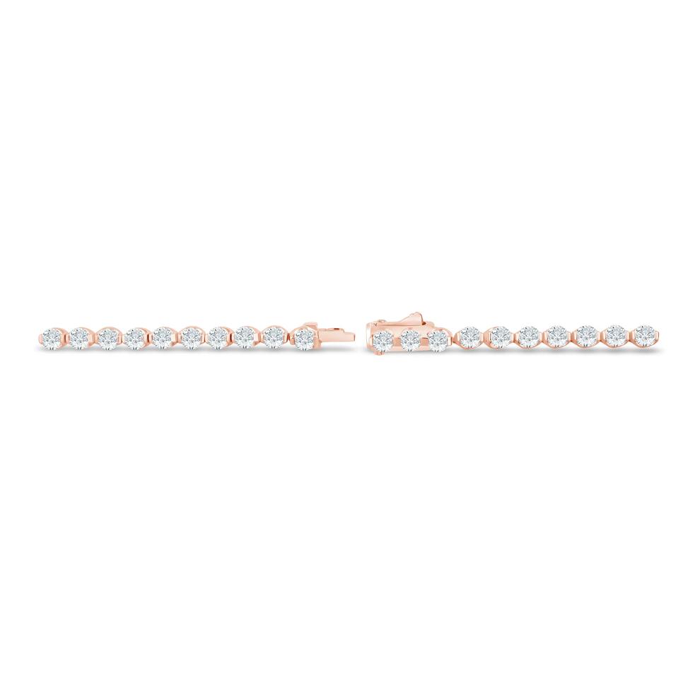 Lab Grown Diamond Tennis Bracelet in 14K Rose Gold (5 ct. tw.) – Image 2 of 2