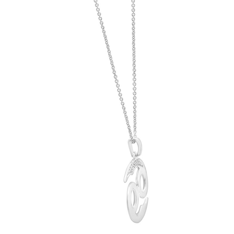 Diamond Accent Cancer Pendant in Sterling Silver  – Image 2 of 4