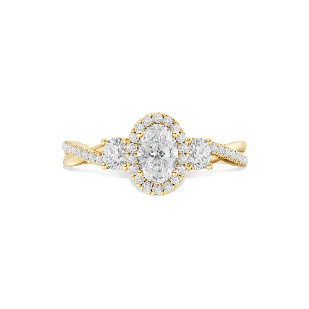 Diamond Oval Center Bridal Set in 14K Yellow Gold (1 ct. tw.) – Image 1 of 4