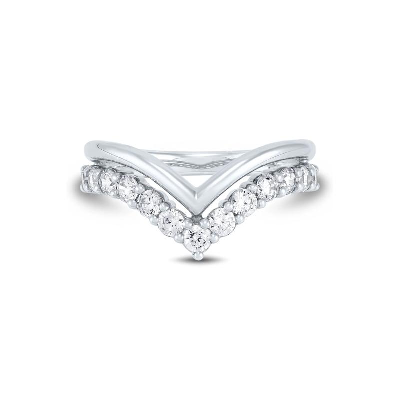 Lab Grown Diamond Chevron Enhancer in 14K White Gold &#40;3/4 ct. tw.&#41; – Image 1 of 3