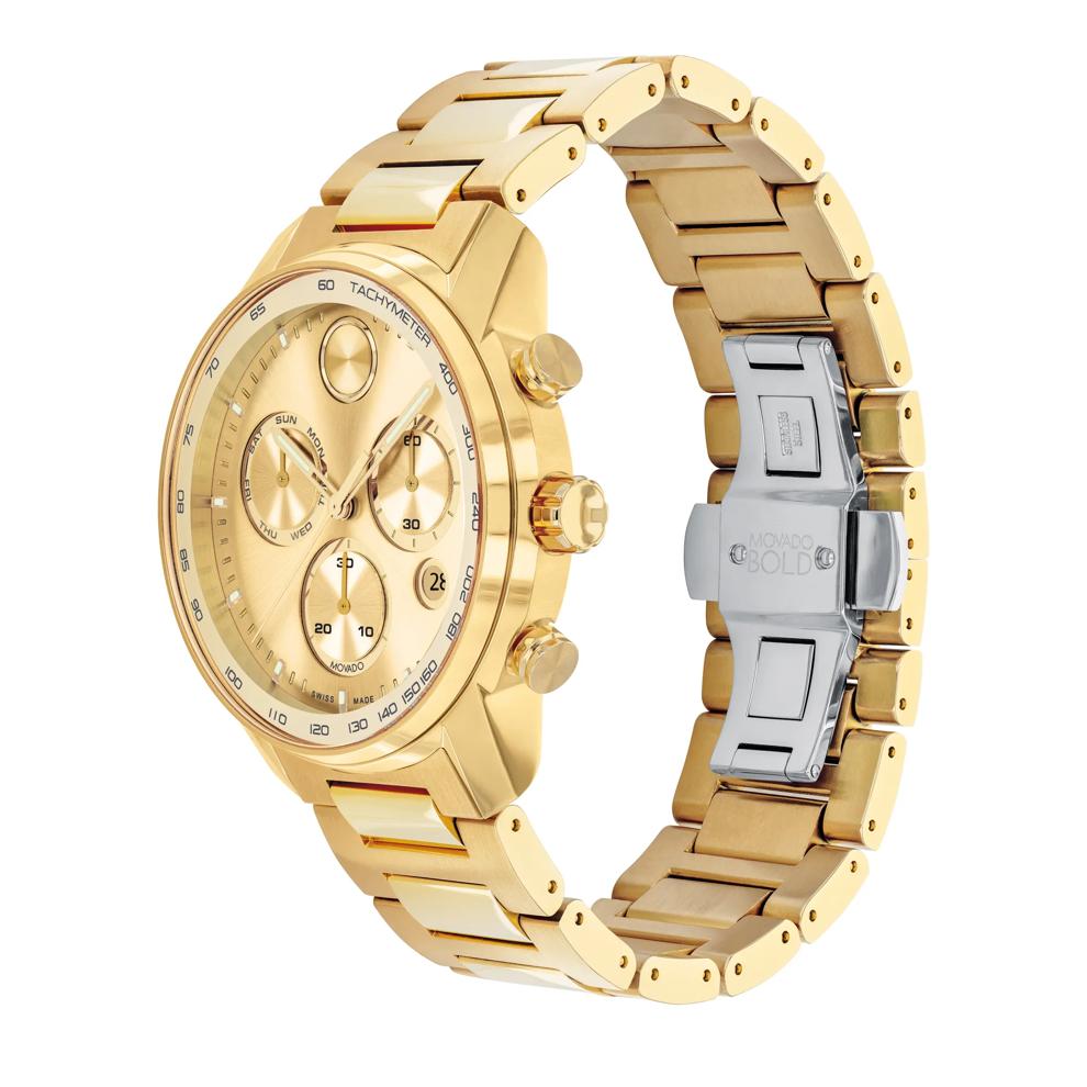 Verso Men&rsquo;s Watch in Yellow Gold-Tone Ion-Plated Stainless Steel, 44MM – Image 2 of 3