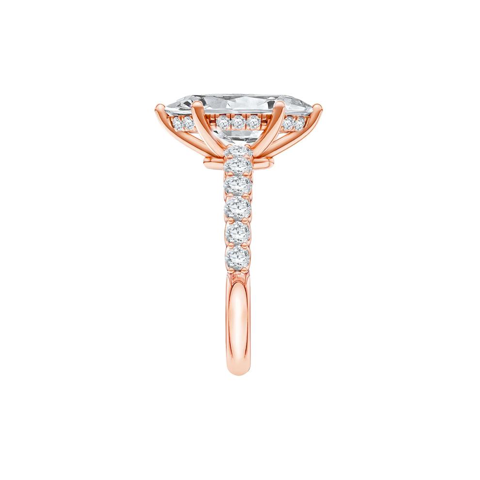 Lab Grown Diamond Engagement Ring in 14K Rose Gold (3 5/8 ct. tw.) – Image 3 of 4