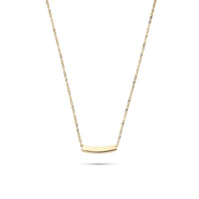Bar Pendant Necklace in 14K Yellow Gold