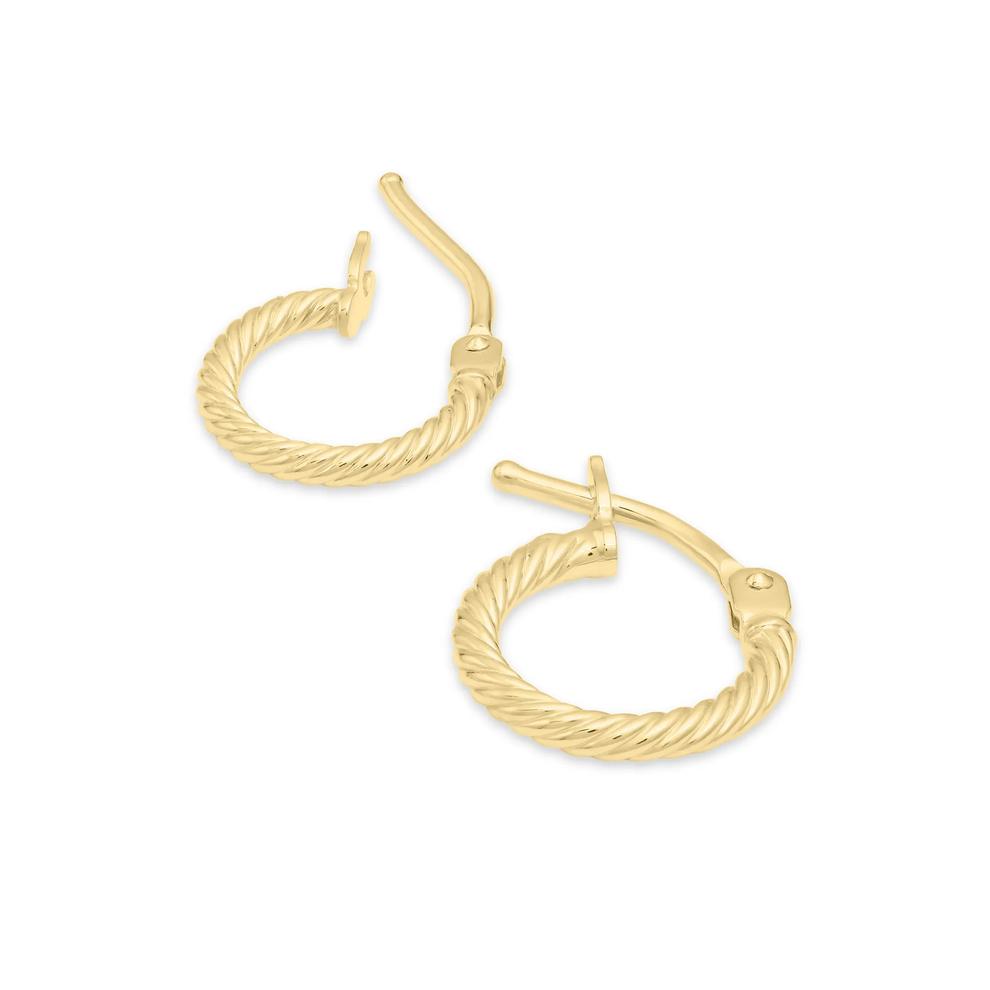 Children's Spiral Hoop Earrings in 14K Yellow Gold, 6x6mm – Image 2 of 2